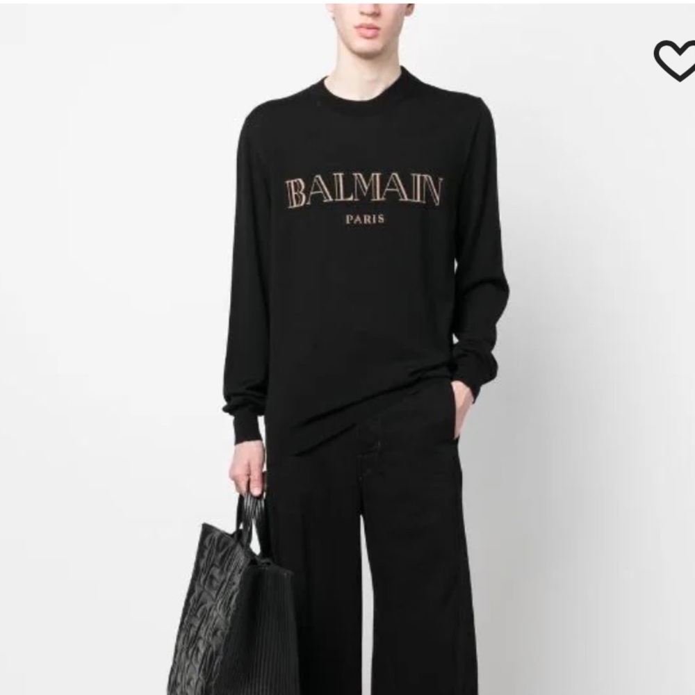 balmain black sweater size 34